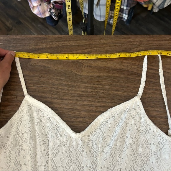 Wet seal White Lace and Orange High-Low Dress L - Picture 6 of 9